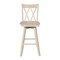 International Concepts Double "X" Back Bar Height Stool, Swivel 30" Seat Height, Unfinished S-203SW - alternate 3